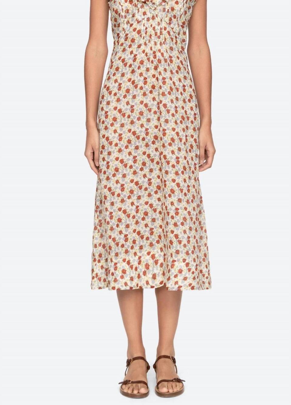 NEW SEA viera midi dress in multi